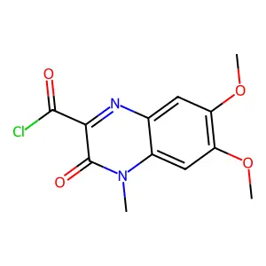 3,4-Dihydro-6,7-dimethoxy-4-methyl-3-oxoquinoxaline-2-carbonyl chloride structure