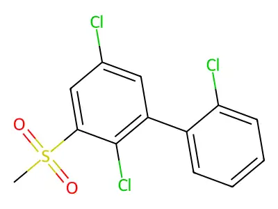 2,5-Dichloro-1-(2-chlorophenyl)-3-methylsulfonylbenzene structure