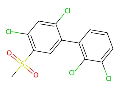 2,2',3',4-Tetrachloro-5-(methylsulfonyl)-1,1'-biphenyl structure