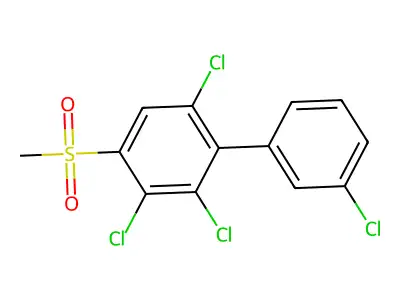 2,3,3',6-Tetrachloro-4-(methylsulfonyl)-1,1'-biphenyl structure