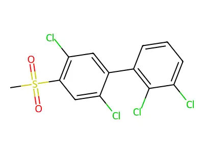 1,1'-Biphenyl, 2,2',3',5-tetrachloro-4-(methyl)sulfonyl)- structure
