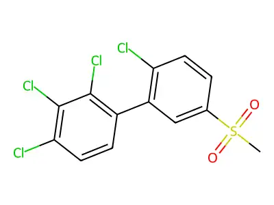 2,2',3,4-Tetrachloro-5'-(methylsulfonyl)-1,1'-biphenyl structure