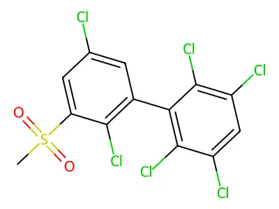 2,2',3,5,5',6-Hexachloro-3'-(methylsulfonyl)-1,1'-biphenyl structure