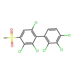 1,1'-Biphenyl, 2,2',3,3',4,6'-hexachloro-4'-(methylsulfonyl)- structure