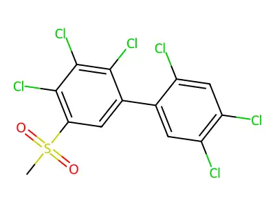 2,2',3,4,4',5'-Hexachloro-5-(methylsulfonyl)-1,1'-biphenyl structure