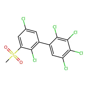 1,1'-Biphenyl, 2,2',3,4,5,5'-hexachloro-3'-(methylsulfonyl)- structure