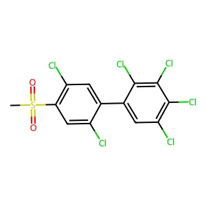 1,1'-Biphenyl, 2,2',3,4,5,5'-hexachloro-4'-(methylsulfonyl)- structure