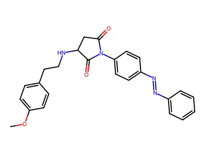 2,5-Pyrrolidinedione, 3-[[2-(4-methoxyphenyl)ethyl]amino]-1-[4-(2-phenyldiazenyl)phenyl]- structure