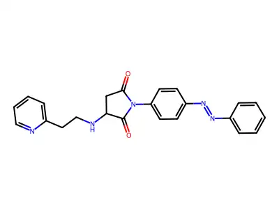 1-(4-phenyldiazenylphenyl)-3-(2-pyridin-2-ylethylamino)pyrrolidine-2,5-dione structure