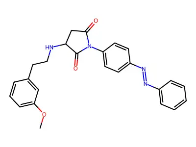 2,5-Pyrrolidinedione, 3-[[2-(3-methoxyphenyl)ethyl]amino]-1-[4-(2-phenyldiazenyl)phenyl]- structure
