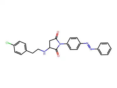 2,5-Pyrrolidinedione, 3-[[2-(4-chlorophenyl)ethyl]amino]-1-[4-(2-phenyldiazenyl)phenyl]- structure