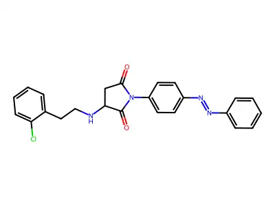 2,5-Pyrrolidinedione, 3-[[2-(2-chlorophenyl)ethyl]amino]-1-[4-(2-phenyldiazenyl)phenyl]- structure