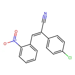 o-Nitrobenzylidene-p-chlorophenylacetonitrile structure