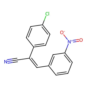 2-(4-Chlorophenyl)-3-(3-nitrophenyl)prop-2-enenitrile structure