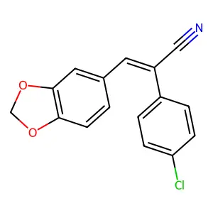 3,4-Dioxymethylenebenzylidene-p-chlorophenylacetonitrile structure