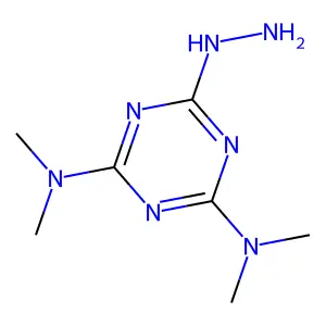 6-hydrazinyl-N2,N2,N4,N4-tetramethyl-1,3,5-triazine-2,4-diamine structure
