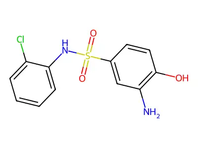 3-amino-N-(2-chlorophenyl)-4-hydroxybenzene-1-sulfonamide structure