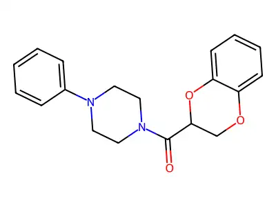 2,3-Dihydro-1,4-benzodioxin-2-yl(4-phenylpiperazino)methanone structure