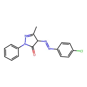 4-((4-Chlorophenyl)diazenyl)-5-methyl-2-phenyl-2,4-dihydro-3H-pyrazol-3-one structure