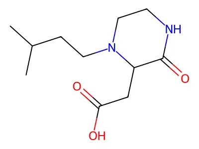 2-[1-(3-Methylbutyl)-3-oxopiperazin-2-yl]acetic acid structure