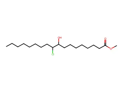 Methyl 10-chloro-9-hydroxyoctadecanoate structure