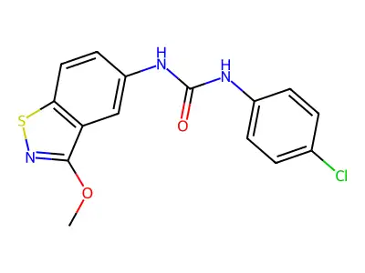 1-(4-Chlorophenyl)-3-(3-methoxy-1,2-benzothiazol-5-yl)urea structure