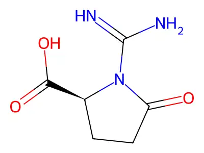 1-脒基-2-吡咯烷酮-5-甲酸 structure