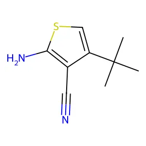 2-Amino-4-(1,1-dimethylethyl)-3-thiophenecarbonitrile structure
