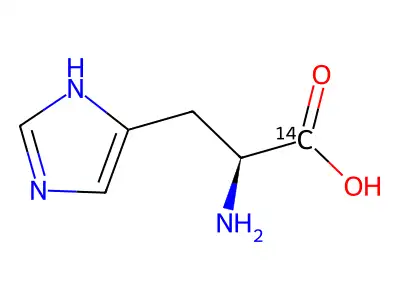 (~14~C)Histidine structure
