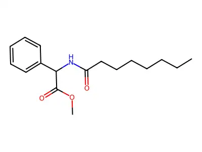 Methyl (octanoylamino)(phenyl)acetate structure