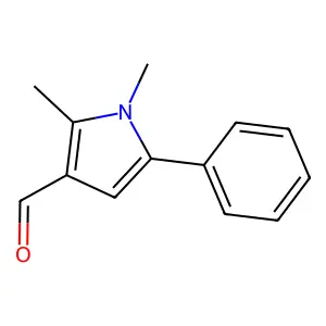 1,2-Dimethyl-5-phenyl-1H-pyrrole-3-carboxaldehyde structure