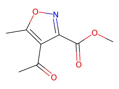 Methyl 4-acetyl-5-methyl-1,2-oxazole-3-carboxylate structure
