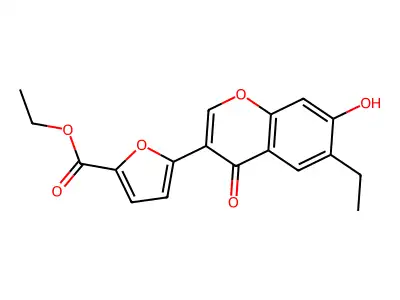 ethyl 5-(6-ethyl-7-hydroxy-4-oxo-4H-chromen-3-yl)furan-2-carboxylate structure