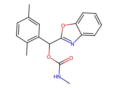 (1,3-Benzoxazol-2-yl-(2,5-dimethylphenyl)methyl) N-methylcarbamate structure