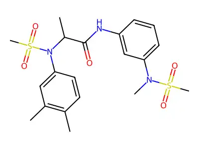 2-[(3,4-Dimethylphenyl)(methylsulfonyl)amino]-N-[3-[methyl(methylsulfonyl)amino]phenyl]propanamide structure