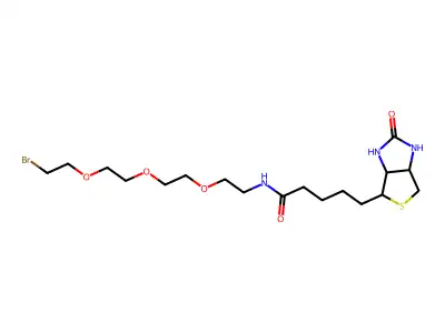 1-Biotinylamino-3,6,9-trioxaundecane-11-bromide structure