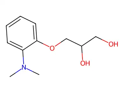 1,2-Propanediol, 3-(o-(dimethylamino)phenoxy)- structure