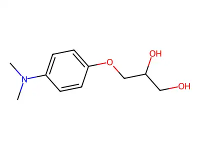 1,2-Propanediol, 3-(p-(dimethylamino)phenoxy)- structure