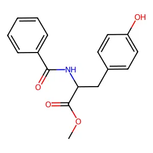 (S)-Methyl 2-benzamido-3-(4-hydroxyphenyl)propanoate structure