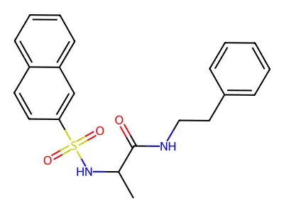 2-[(2-Naphthalenylsulfonyl)amino]-N-(2-phenylethyl)propanamide structure