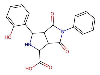 3-(2-hydroxyphenyl)-4,6-dioxo-5-phenyloctahydropyrrolo[3,4-c]pyrrole-1-carboxylic acid structure