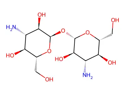 3-Amino-3-deoxy-beta-D-glucopyranosyl 3-amino-3-deoxy-alpha-D-glucopyranoside structure