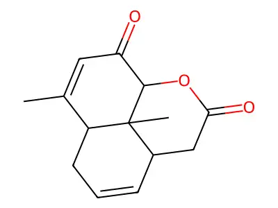 7,9b-dimethyl-3,3a,6,6a,9a,9b-hexahydrobenzo[de]chromene-2,9-dione structure