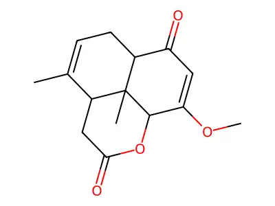 9-methoxy-4,9b-dimethyl-3,3a,6,6a,9a,9b-hexahydrobenzo[de]chromene-2,7-dione structure