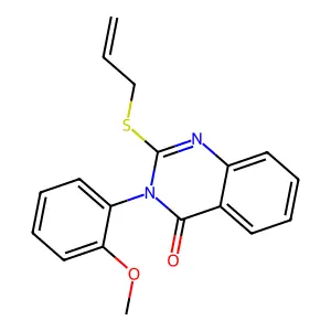 3-(2-Methoxyphenyl)-2-prop-2-enylsulfanylquinazolin-4-one structure