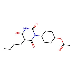 4-(5-Butyl-4-hydroxy-2,6-dioxo-5,6-dihydropyrimidin-1(2H)-yl)cyclohexyl acetate structure