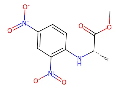 Methyl 2-[(2,4-dinitrophenyl)amino]propanoate structure