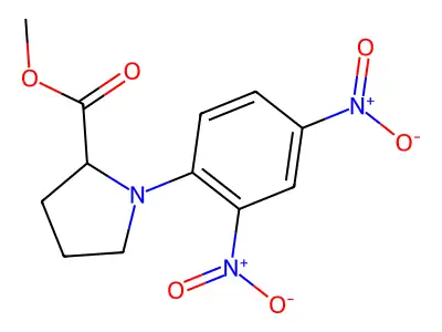 Methyl 1-(2,4-dinitrophenyl)pyrrolidine-2-carboxylate structure