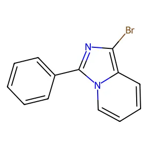 1-Bromo-3-phenylimidazo(1,5-a)pyridine structure