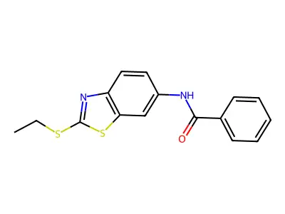 Benzamide, N-[2-(ethylthio)-6-benzothiazolyl]- structure
